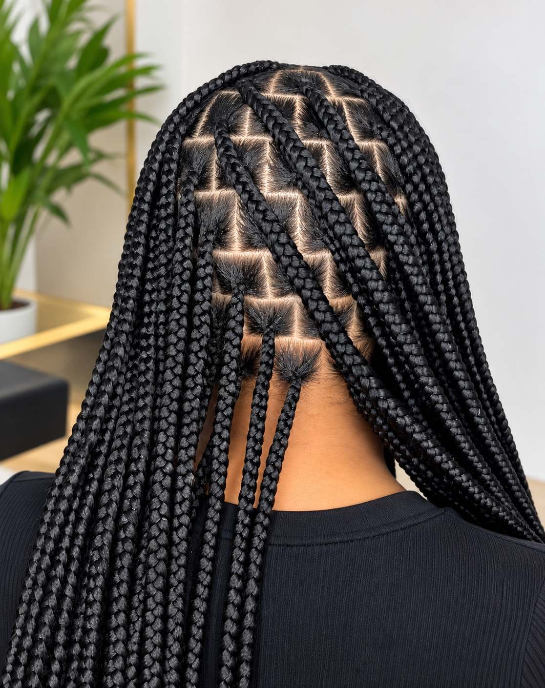 Geflochtene Braids mit dekorativem Muster